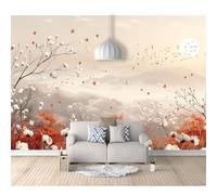 SPECUFX Self-adhesive Wallpaper 3D Photo Ethnic style flowers and birds 100x70cm Mural Kitchen Bedroom Wall Living Room The for Office Dining