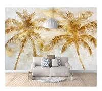 SPECUFX Self-adhesive Wallpaper 3D Photo Vintage golden coconut tree grey 100x70cm Mural Kitchen Bedroom Wall Living Room The for Office Dining