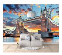 SPECUFX Self-adhesive Wallpaper 3D Wall Murals Modern urban architectural landscape 100x70cm Photo Decor Paintings Mural Suitable for Living Room and Bedroom Tv Background