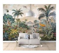 SPECUFX Self-adhesive Wallpaper 3D Wall Murals Rainforest landscape architecture trees 100x70cm Suitable for Living Room and Bedroom Tv Background Art Posters