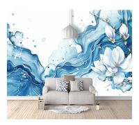 SPECUFX Self-adhesive Wallpaper 3D Wall Murals Simple abstract quicksand floral blue 100x70cm Suitable for Living Room and Bedroom Tv Background Art Posters