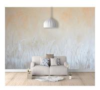 SPECUFX Self-adhesive Wallpaper 3D Wall Murals Simple reed grass beige 100x70cm Photo Decor Paintings Mural Suitable for Living Room and Bedroom Tv Background