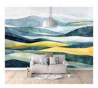SPECUFX Self-adhesive Wallpaper Decoration for Living Room Office Simple abstract drawing with gray curves 100x70cm Custom 3D Photo Bedroom Wall Painting Mural