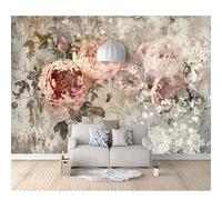 SPECUFX Self-adhesive Wallpaper Decoration for Living Room Office Vintage floral grey 100x70cm Custom 3D Photo Bedroom Wall Painting Mural
