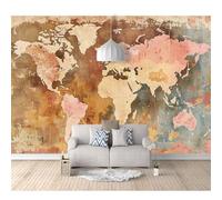 SPECUFX Self-adhesive Wallpaper Photo Premium Art Print Retro world map 100x70cm Wall Mural Decoration Poster Picture Design