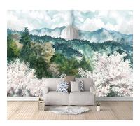 SPECUFX Self-adhesive Wallpaper Photo Premium Art Print Watercolor forest mountain flower landscape 100x70cm Wall Mural Decoration Poster Picture Design