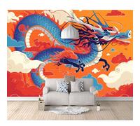SPECUFX Self-adhesive Wallpaper Photo XXXL extra large Painted Dragon 100x70cm Premium Art Print Wall Mural Decoration Poster Picture Design