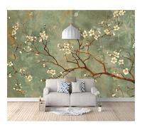 SPECUFX Self-adhesive Wallpaper Photo XXXL extra large Vintage floral plum teal 100x70cm Premium Art Print Wall Mural Decoration Poster Picture Design