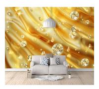 SPECUFX Tv Background Self-adhesive Wallpaper Gold silk diamonds 100x70cm Living Room Decoration 3D Mural Bedroom Wall Photo Art