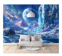 SPECUFX Tv Background Self-adhesive Wallpaper Science fiction universe earth blue 100x70cm Living Room Decoration 3D Mural Bedroom Wall Photo Art