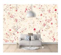 SPECUFX Tv Background Wall Paper Flowers, branches, plants, reddish, beige 100x70cm Self-adhesive Wallpaper Living Room Bedroom 3D Decorative Mural Film Covering Wallpapers Paste