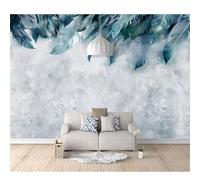 SPECUFX Tv Background Wall Paper Gray concrete feathers 100x70cm Self-adhesive Wallpaper Living Room Bedroom 3D Decorative Mural Film Covering Wallpapers Paste