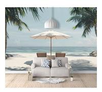 SPECUFX Tv Background Wall Paper Relaxing views of coconut palms in the sea 100x70cm Self-adhesive Wallpaper Living Room Bedroom 3D Decorative Mural Film Covering Wallpapers Paste