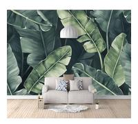 SPECUFX Wall Mural 3D Effect banana leaves with green tropical plants 100x70cm Self-adhesive Wallpaper Large Sticker Decor Print Picture Image Design Photo Art