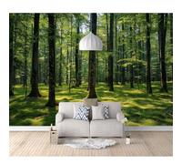 SPECUFX Wall Mural 3D Effect Forest, trees, green landscape, sunshine 100x70cm Self-adhesive Wallpaper Large Sticker Decor Print Picture Image Design Photo Art