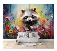SPECUFX Wall Mural 3D Photo Self-adhesive Wallpaper Animals in the flowers 100x70cm Sticker Home Decor Tv Background Large Art Painting Posters