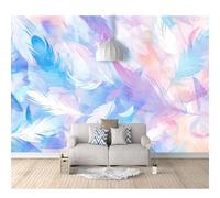 SPECUFX Wall Mural 3D Print Self-adhesive Wallpaper Photo Fantastic watercolor colored feathers 100x70cm Art Living Room Sofa Tv Background Painting Bedroom Office Home Decoration
