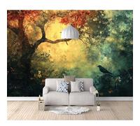 SPECUFX Wall Mural 3D Print Self-adhesive Wallpaper Photo Forest fog landscape 100x70cm Art Living Room Sofa Tv Background Painting Bedroom Office Home Decoration