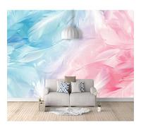 SPECUFX Wall Mural Photo Self-adhesive Wallpaper Fantasy feathers are pink and colorful 100x70cm Decor for Bedroom Adults Living Room Art