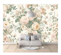 SPECUFX Wall Mural Photo Self-adhesive Wallpaper Vintage floral leaves beige 100x70cm Decor for Bedroom Adults Living Room Art