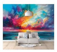 SPECUFX Wall Mural Self-adhesive Wallpaper 3D Abstract oil painting with colorful landscapes 100x70cm for Living Room and Bedroom Murals Home Decoration Photo Stickers Art