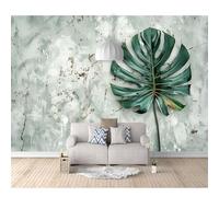 SPECUFX Wall Mural Self-adhesive Wallpaper green monstera with tropical leaves 100x70cm Photo Feature 3D Wall-Art Murals Bedroom Living Room Posters
