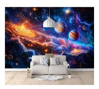 SPECUFX Wall Mural Self-adhesive Wallpaper Photo 3D Print Solar system planets cosmic blue 100x70cm Painting Art Living Room Tv Background Papers Office Bedroom Home Decoration