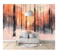 SPECUFX Wall Mural Self-adhesive Wallpaper Photo 3D Print Winter forest trees, sunset plants 100x70cm Painting Art Living Room Tv Background Papers Office Bedroom Home Decoration