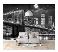 SPECUFX Wall Murals Custom Photo Self-adhesive Wallpaper 3D Black city night view 100x70cm Large Living Room Sofa Bedroom Modern Painting Home Decor Posters