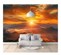 SPECUFX Wall Murals Custom Photo Self-adhesive Wallpaper 3D Mountain sky clouds sunset landscape 100x70cm Large Living Room Sofa Bedroom Modern Painting Home Decor Posters