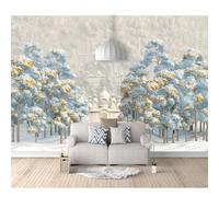SPECUFX Wall Murals for Bedrooms Adults Vintage painted forest architecture landscape 100x70cm Photo Self-adhesive Wallpaper Creative DIY Art Mural Decoration Decal Living Room Dining Bedroom Decor