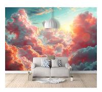 SPECUFX Wall Murals Self-adhesive Wallpaper Abstract multicolored clouds 100x70cm for Bedroom 3D Render Stickers Decals Posters