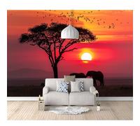 SPECUFX Wall Paper Murals Trees, sunsets, wildlife, nature 100x70cm 3D Effect Living Room Office Bedroom Dining Corridor Poster Art Decorative Photo