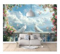 SPECUFX Wall Paper Murals Window landscape pigeon optical illusion 100x70cm 3D Effect Living Room Office Bedroom Dining Corridor Poster Art Decorative Photo