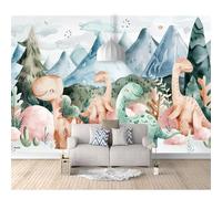 SPECUFX Wallpaper Peel and Stick - Watercolor cute dinosaurs for kids 100x70cm Self-Adhesive Pvc Wall Art for Home Decor In Diverse Sizes with Hd Printing
