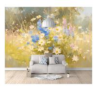 SPECUFX Wallpaper Peel and Stick - Watercolor daisy flowers 100x70cm Self-Adhesive Pvc Wall Art for Home Decor In Diverse Sizes with Hd Printing