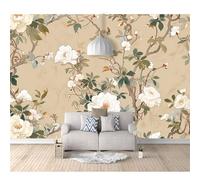 SPECUFX Wallpaper Peel and Stick - White floral minimalist gray 100x70cm Self-Adhesive Pvc Wall Art for Home Decor In Diverse Sizes with Hd Printing