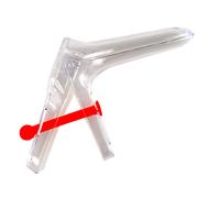 Spéculums gynécologiques stériles à usage unique de type Cusco (boite de 25) - Rouge : Ø 26 mm