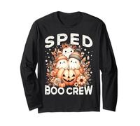 SPED Boo Crew Teacher Special Education Automne Halloween Fantôme Manche Longue