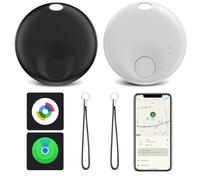 Spedal Smart Tag Traceur, Localisateur d’Objets Compatible avec Apple Localiser (iOS Uniquement), pour retrouvez Valises/Clés/Portefeuilles/Sacs/Bagages, Batterie Remplaçable (2 Noir)