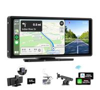 Spedal Wireless Apple CarPlay & Android Auto Car Stereo with 4K Front Camera, Dashcam Front and Rear, 9.3 inch IPS Touchscreen Car Play with Bluetooth, AUX/FM Transmitter, 64G TF Card