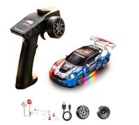 SpedUpX 1:64 RC Drift Car - Mini voiture télécommandée 4WD avec lumière | Drifter compact 1:64 avec carrosserie métallique, gaz proportionnel, lumière et commande 2,4 GHz jusqu'à environ 15-20m