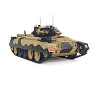 SpedUpX Char RC Britannique Crusader MK III 1/16 2,4GHz RTR, Modèle Militaire avec Tourelle Rotative 360°, Effets Sonores, Lumineux et Fumée, Simulation de Recul, Double Vitesse(Noir Camouflage)