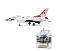 SpedUpX MinimumRC F-16 Thunderbirds Micro Jet EDF 30mm 2S, Avion RC 4 Voies 55g avec Stabilisation Gyro, Mixage Aile Delta, Préassemblé(Accrochet Gauche/3 Batteries)