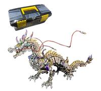 SpedUpX Puzzle 3D en Métal Représentant Un Dragon, Plus de 2 030 Pièces, Jouets Artisanaux Faits Main, Kits Dassemblage à Construire pour Adultes