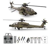 SpedUpX RC Era C170 AH-64D Apache Hélicoptère RC 1/48 2.4GHz 6 Voies Flybarless avec Positionnement Optique Maintien d’Altitude TOF Moteur Brushless(Vert armée/3 Piles)