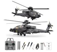 SpedUpX RC Era C170 AH-64D Apache Hélicoptère RC 1/48 2.4GHz 6 Voies Flybarless avec Positionnement Optique Maintien d’Altitude TOF Moteur Brushless(Gris foncé/1 Piles)