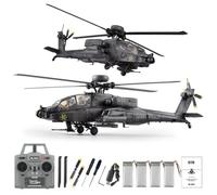 SpedUpX RC Era C170 AH-64D Apache Hélicoptère RC 1/48 2.4GHz 6 Voies Flybarless avec Positionnement Optique Maintien d’Altitude TOF Moteur Brushless(Gris foncé/4 Piles)