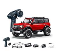 SpedUpX Voiture RC 1:12 4WD tout-terrain, contrôle proportionnel et système | Voiture tout-terrain RC 1:12 avec commande proportionnelle, moteur 380, entraînement métallique, suspension unique et