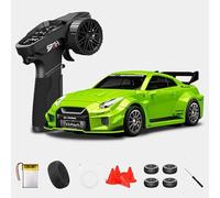 SpedUpX Voiture RC Drift Mini 1/43, Modèle Électrique 2.4G à Contrôle Proportionnel avec LED, Véhicule de Course Haute Précision pour Drift Indoor/Outdoor(Q3/Vert pomme/D43-02)